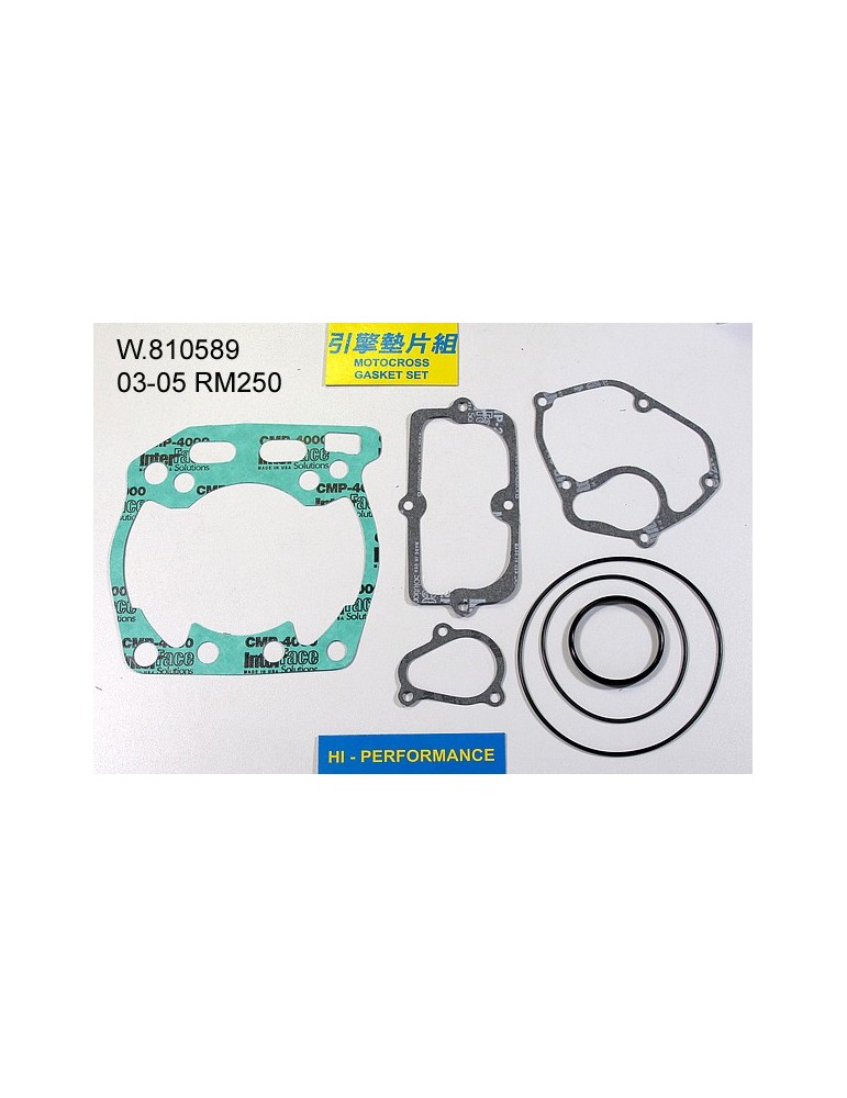 250 RM Pochette de joints haut moteur