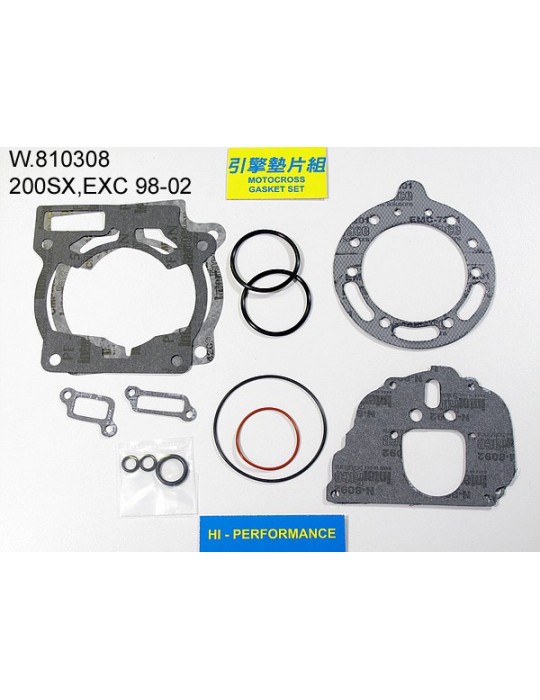 200 SX/EXC/XC Pochette de joints haut moteur