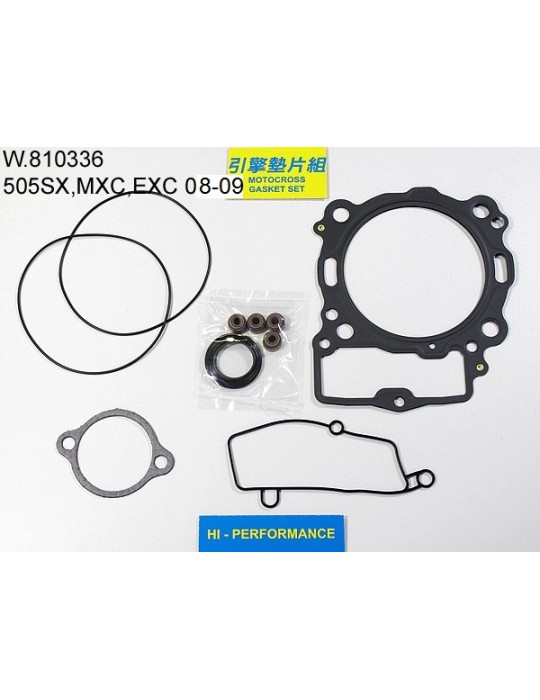 505 SX/EXC Pochette de joints haut moteur 505 SX/EXC Pochette de joints haut moteur