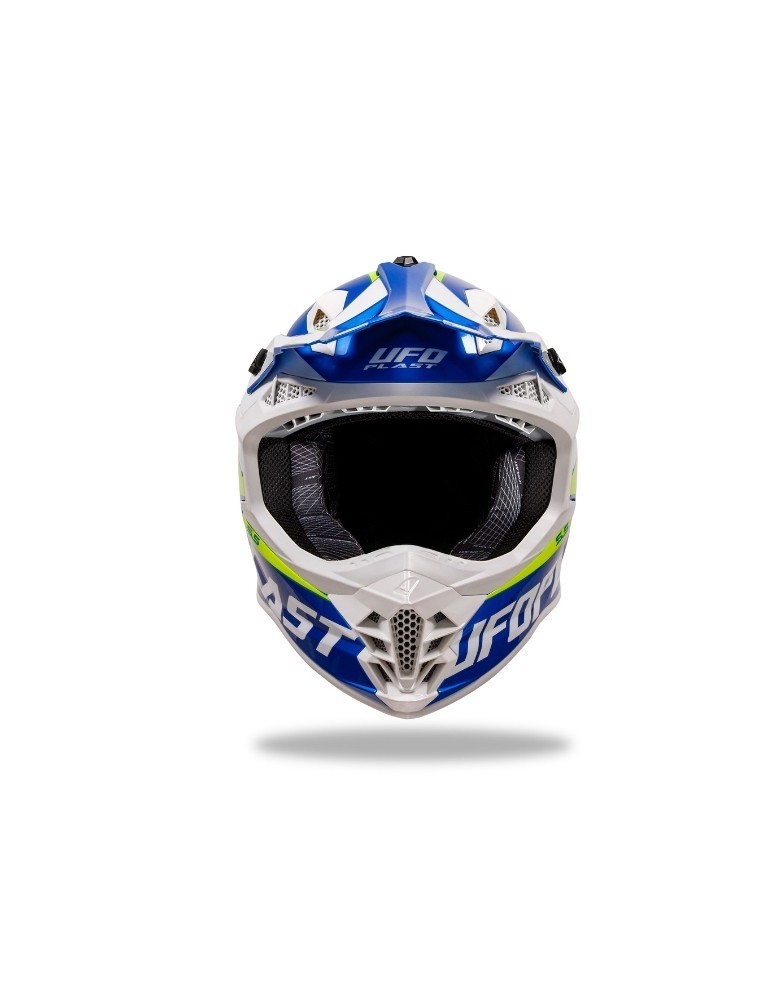 Casque motocross - UFO Intrepid Bleu / Jaune