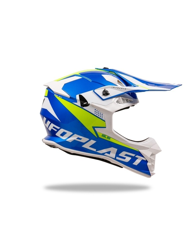 Casque motocross - UFO Intrepid Bleu / Jaune