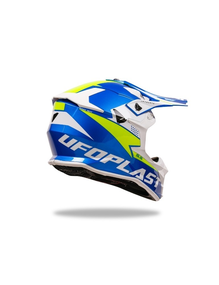 Casque motocross - UFO Intrepid Bleu / Jaune