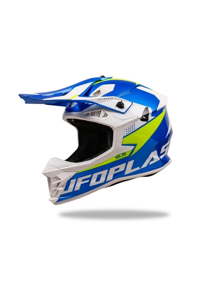 Casque motocross - UFO Intrepid Bleu / Jaune