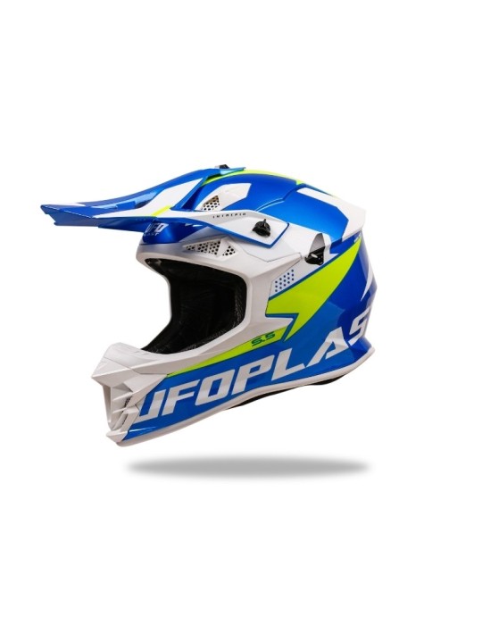 Casque motocross - UFO Intrepid Bleu / Jaune