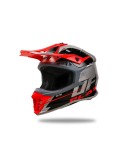 Casque motocross - UFO Intrepid Gris / Rouge