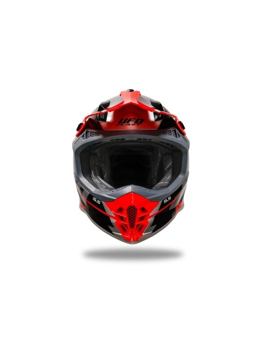Casque motocross - UFO Intrepid Gris / Rouge