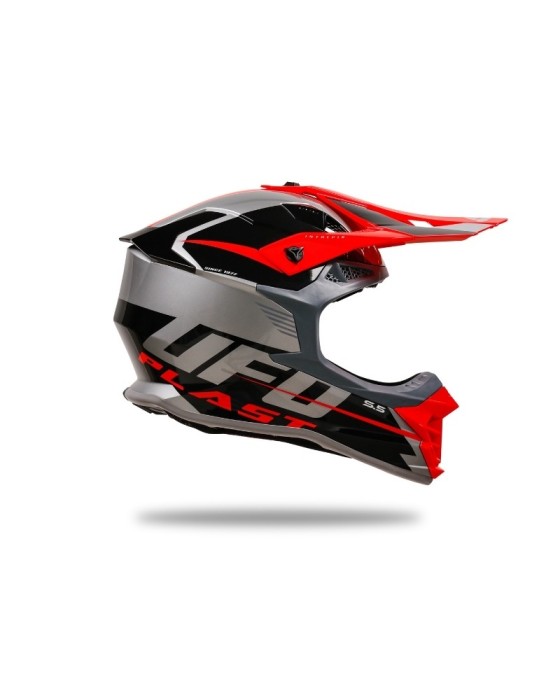 Casque motocross - UFO Intrepid Gris / Rouge