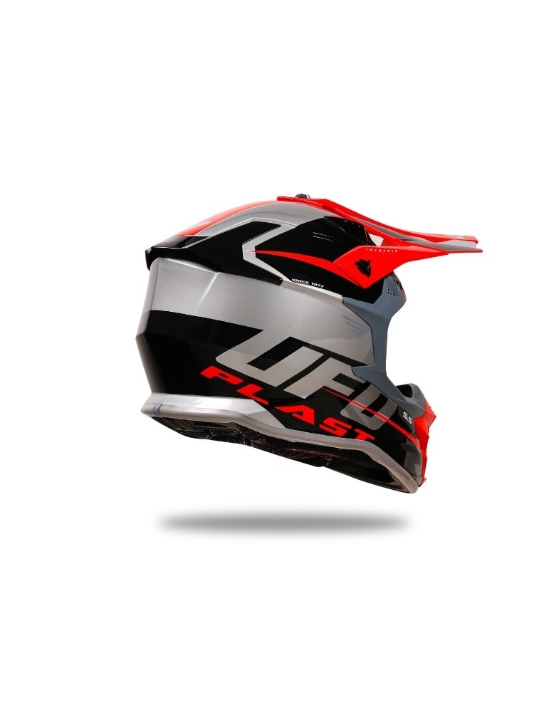 Casque motocross - UFO Intrepid Gris / Rouge
