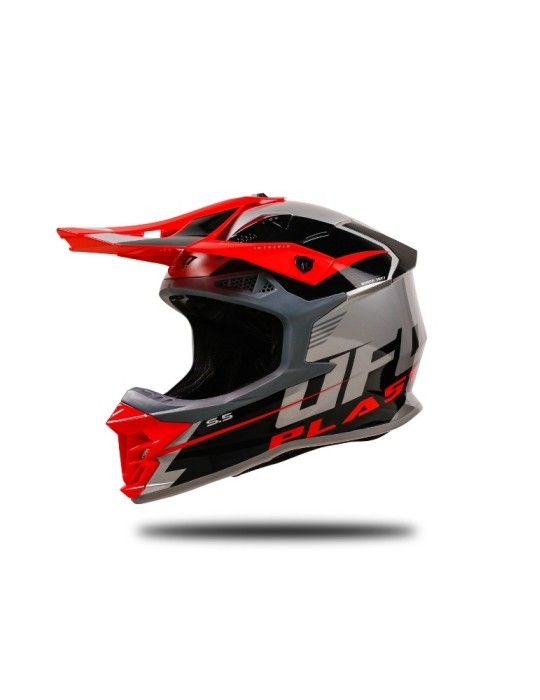 Casque motocross - UFO Intrepid Gris / Rouge