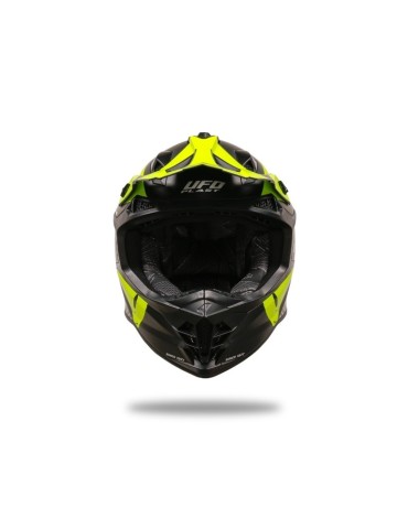 Casque motocross - UFO Intrepid Noir / Jaune 2