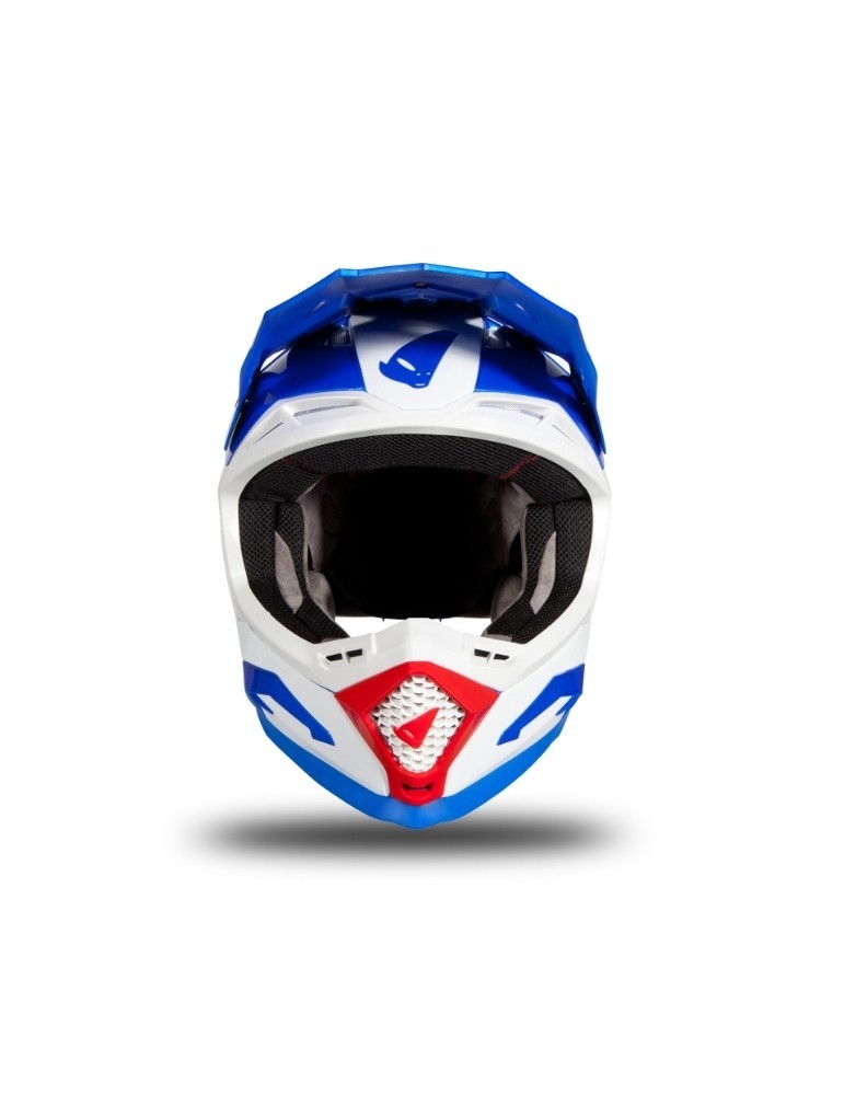 Casque motocross - UFO ECHUS Bleu / Blanc / Rouge