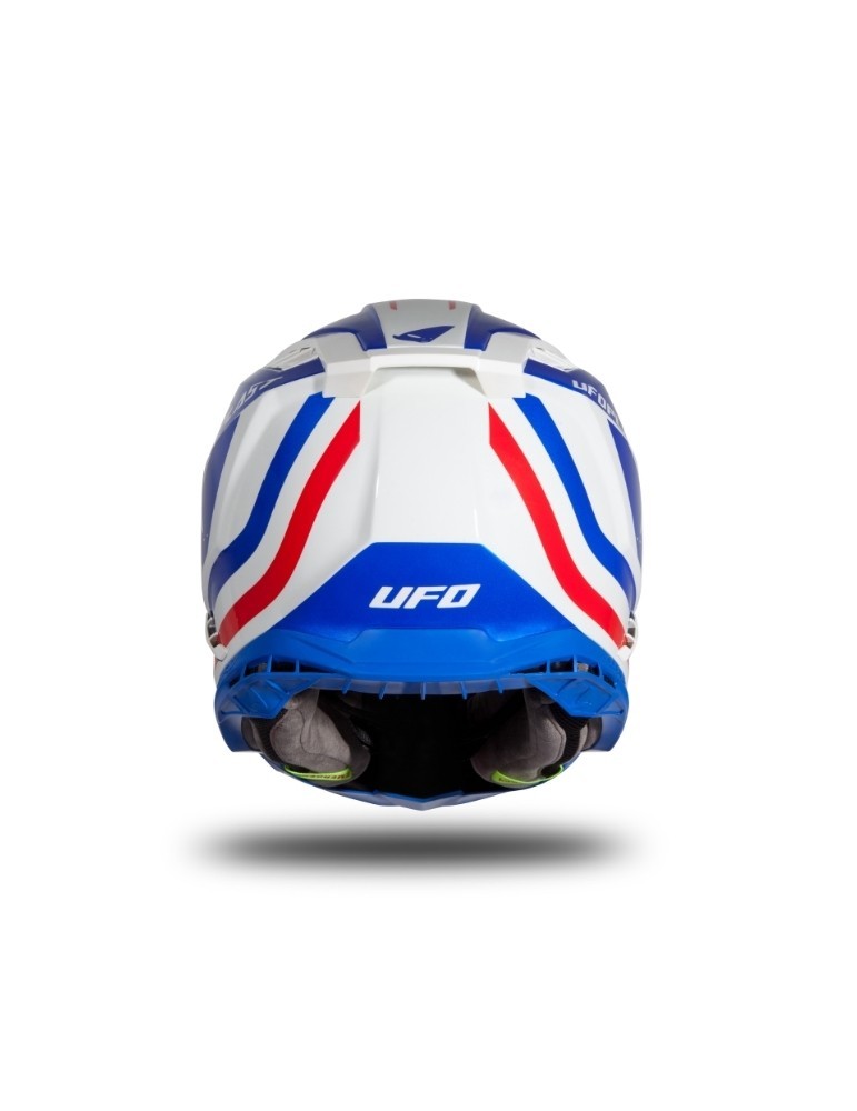 Casque motocross - UFO ECHUS Bleu / Blanc / Rouge