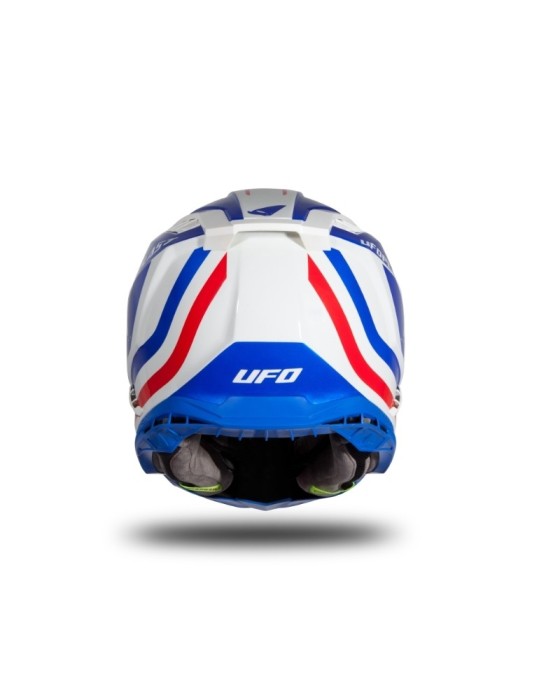 Casque motocross - UFO ECHUS Bleu / Blanc / Rouge