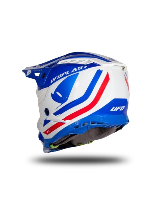 Casque motocross - UFO ECHUS Bleu / Blanc / Rouge
