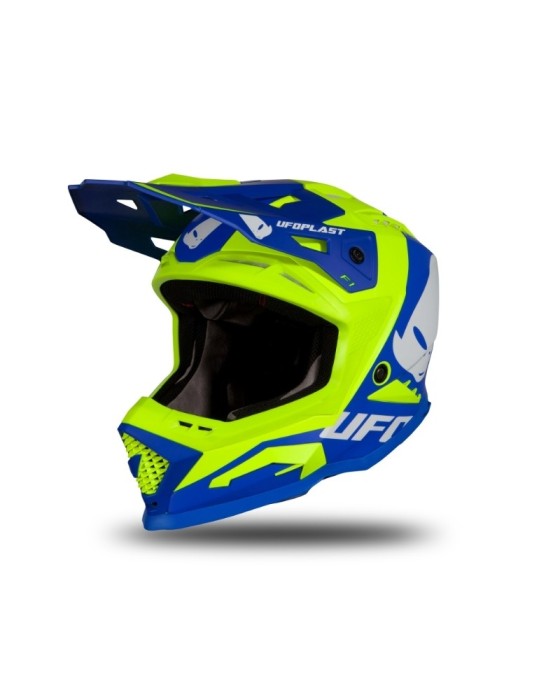 Casque motocross - UFO ECHUS Bleu / Jaune