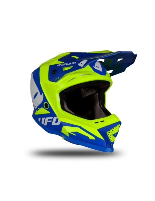 Casque motocross - UFO ECHUS Bleu / Jaune