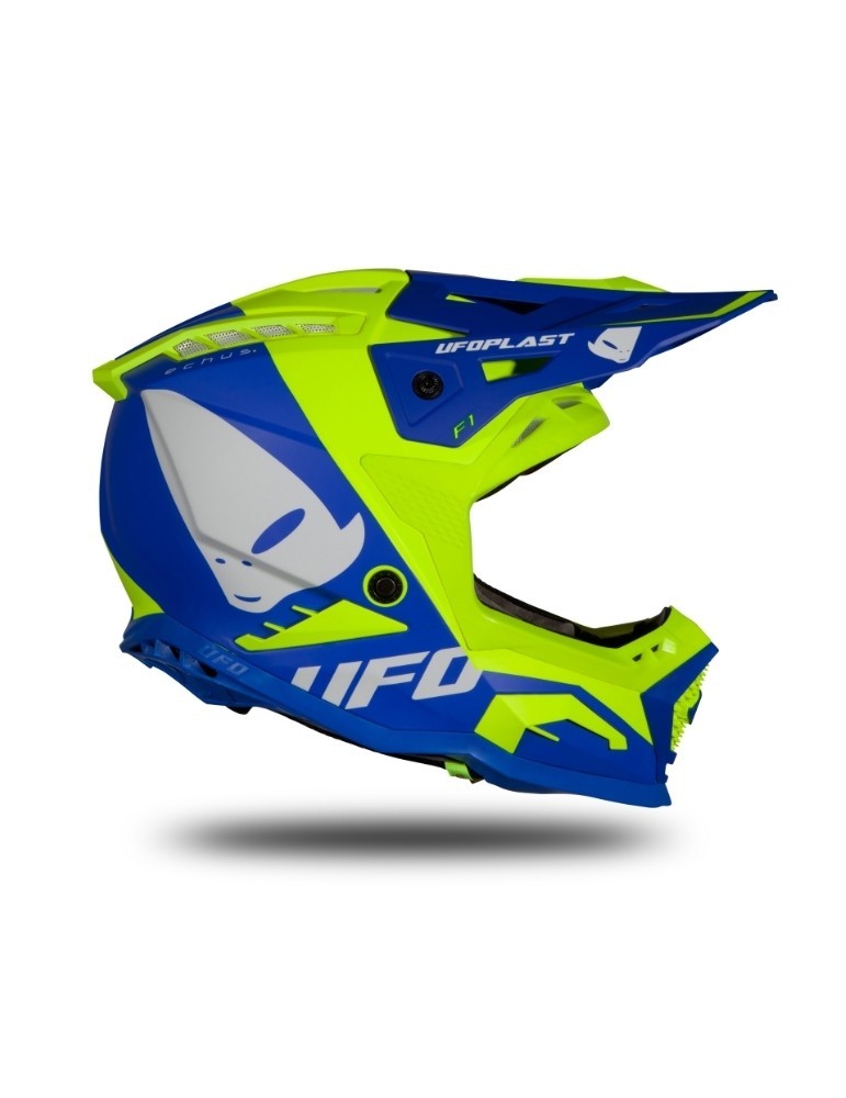 Casque motocross - UFO ECHUS Bleu / Jaune
