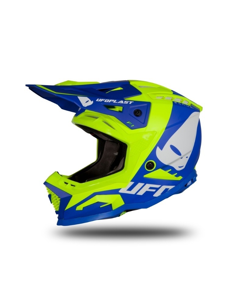 Casque motocross - UFO ECHUS Bleu / Jaune