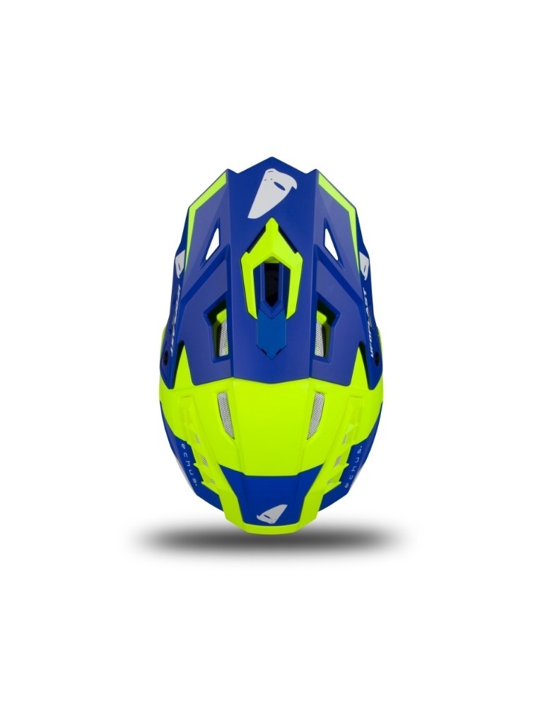 Casque motocross - UFO ECHUS Bleu / Jaune