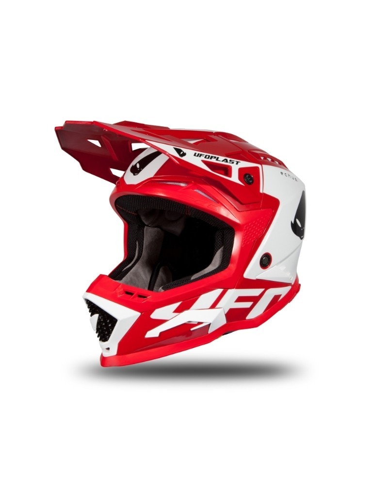 Casque motocross - UFO ECHUS Rouge / Blanc