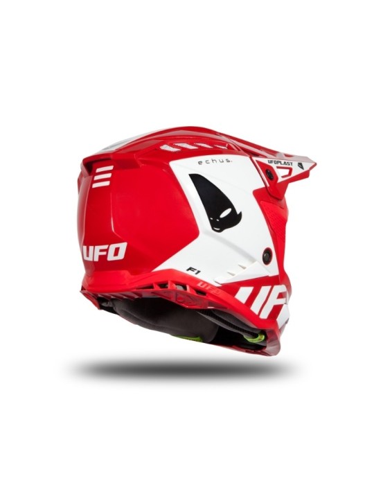 Casque motocross - UFO ECHUS Rouge / Blanc