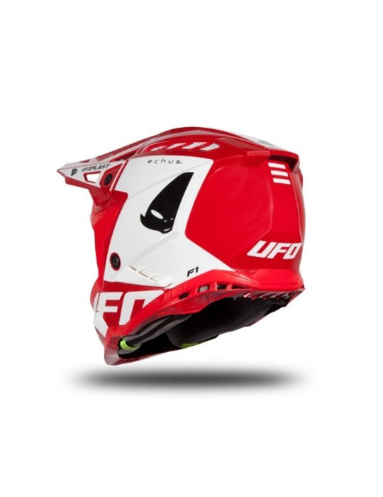 Casque motocross - UFO ECHUS Rouge / Blanc