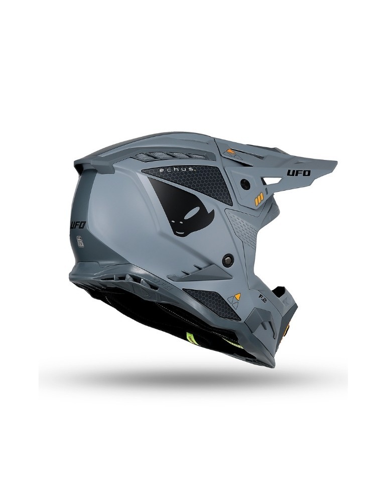 Casque motocross - UFO ECHUS Gris / Orange