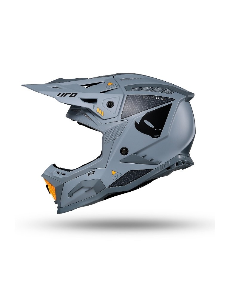 Casque motocross - UFO ECHUS Gris / Orange