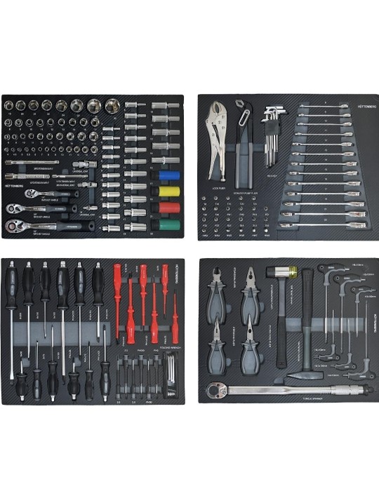 Servante portable Huttenberg 180 outils + clé dynamométrique